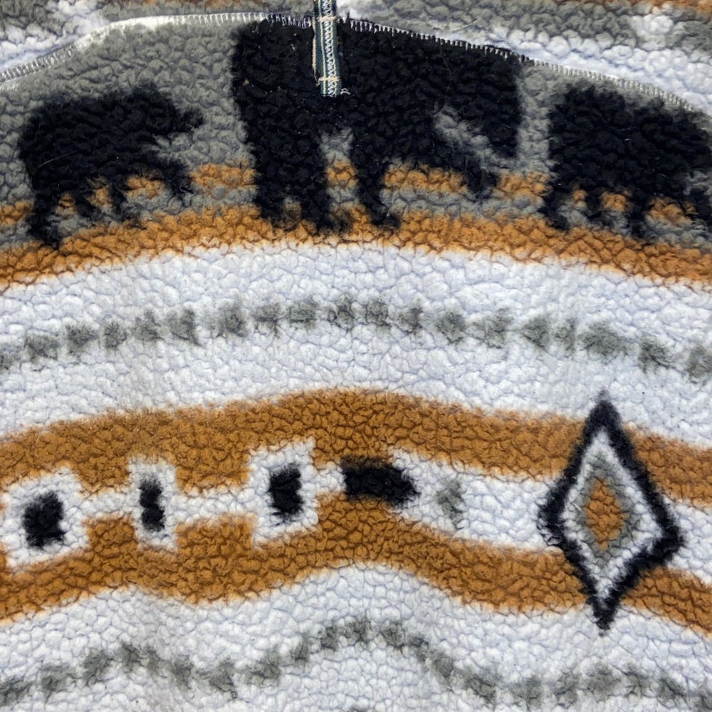 Cabin Fever  Unisex Cozy Cabincore Sherpa 1/4 Zip Fleece Pullover 3606 - Picture 4 of 9